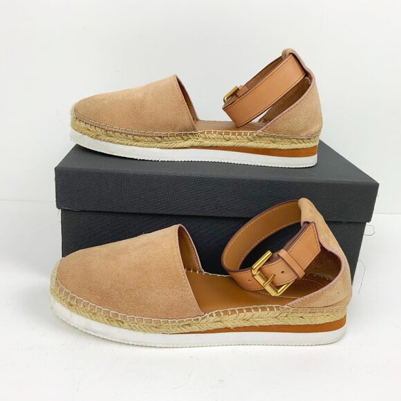 See By Chloe Shoes - See By Chloe Tan Glyn Espadrilles Sandals Size 8